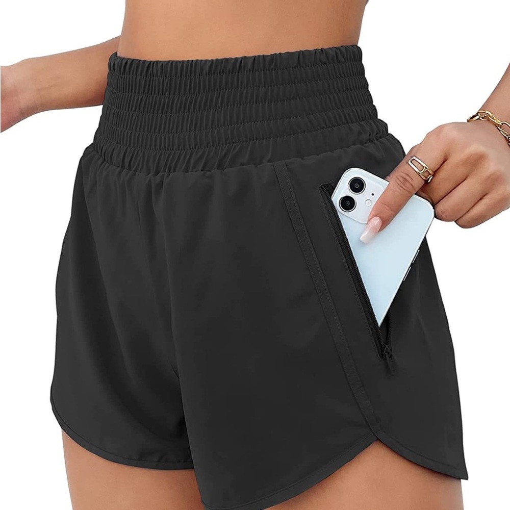 NWT Black Athletic High Waisted Shorts